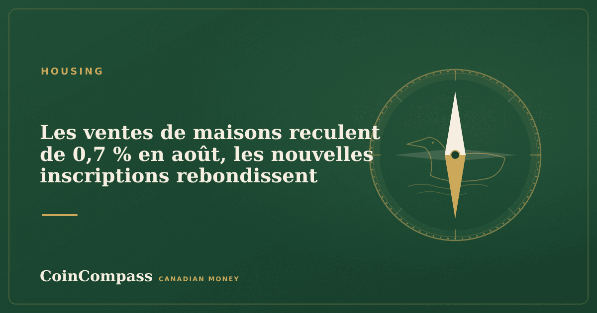 Les ventes de maisons reculent de 0,7 % en août, les nouvelles inscriptions rebondissent — Housing · CoinCompass