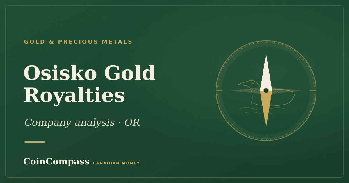 Osisko Gold Royalties (OR) — Gold & Precious Metals · company analysis · CoinCompass
